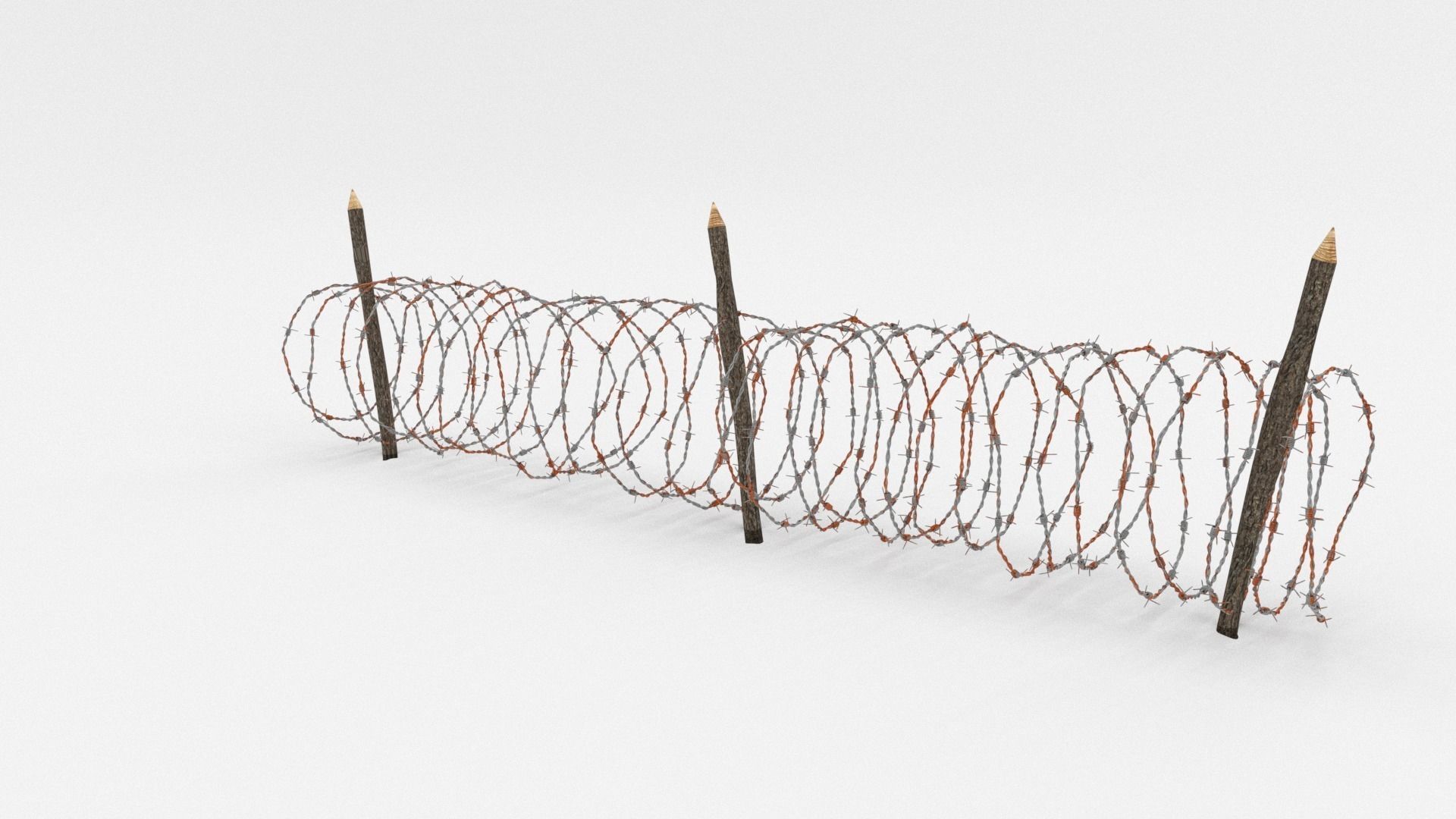 Barb Wire Obstacle Collection 3D model_11