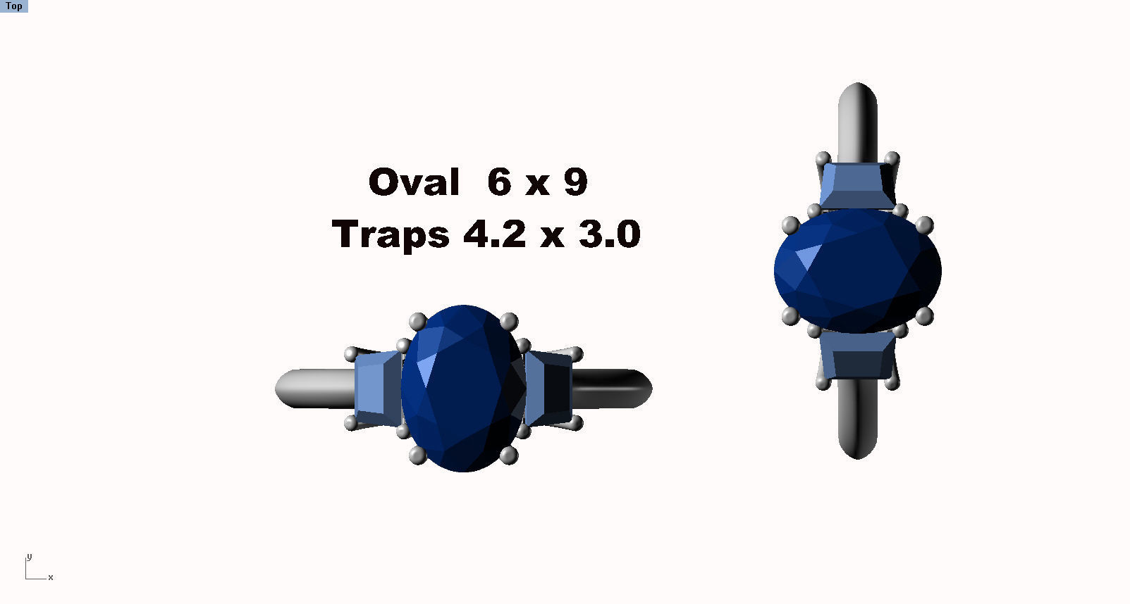 3 stone Oval-traps 3D print model_4