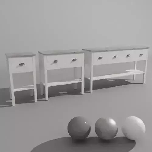 Sideboard collection side table with two drawers