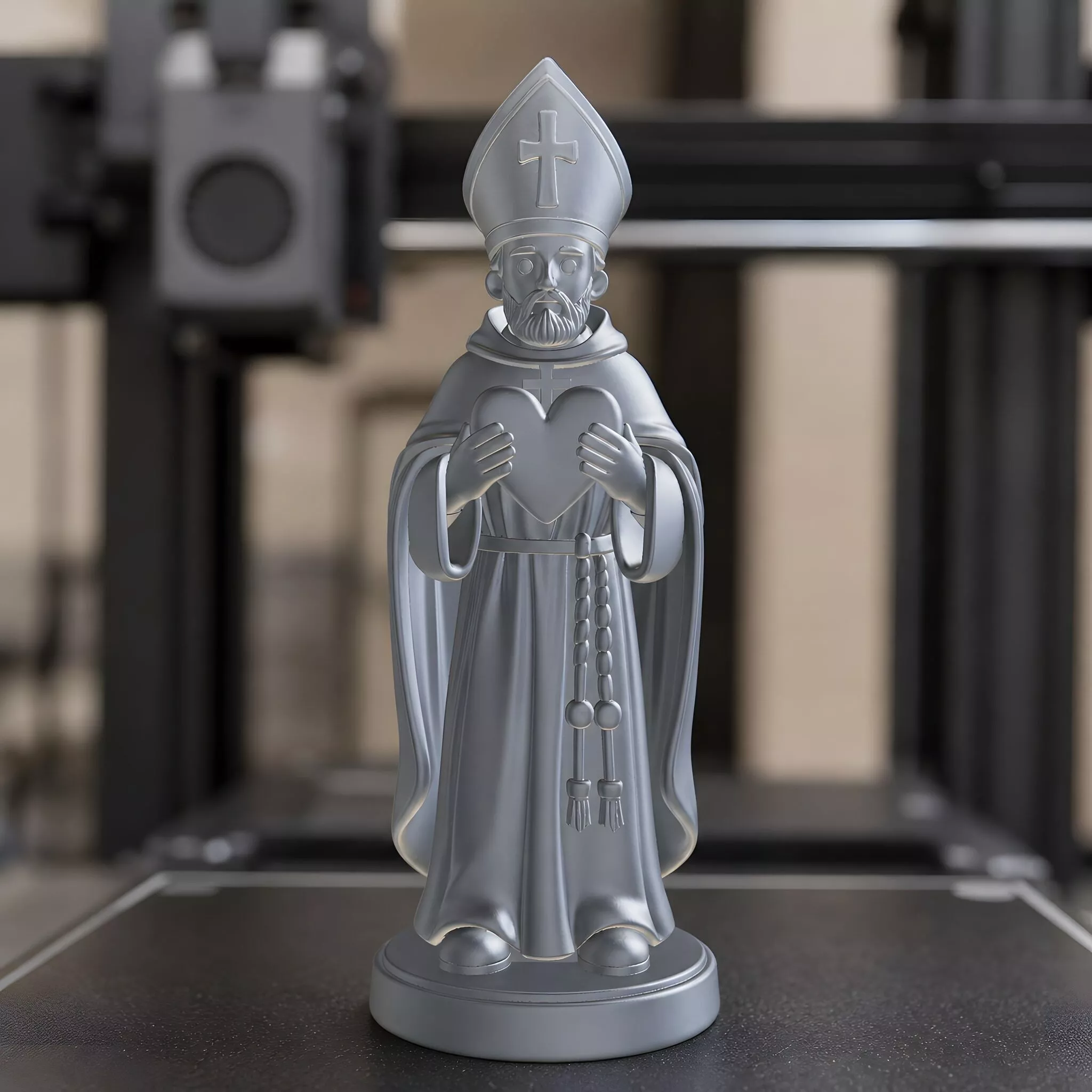 Saint Augustine Heart Bishop 3D Print Model 3D print model