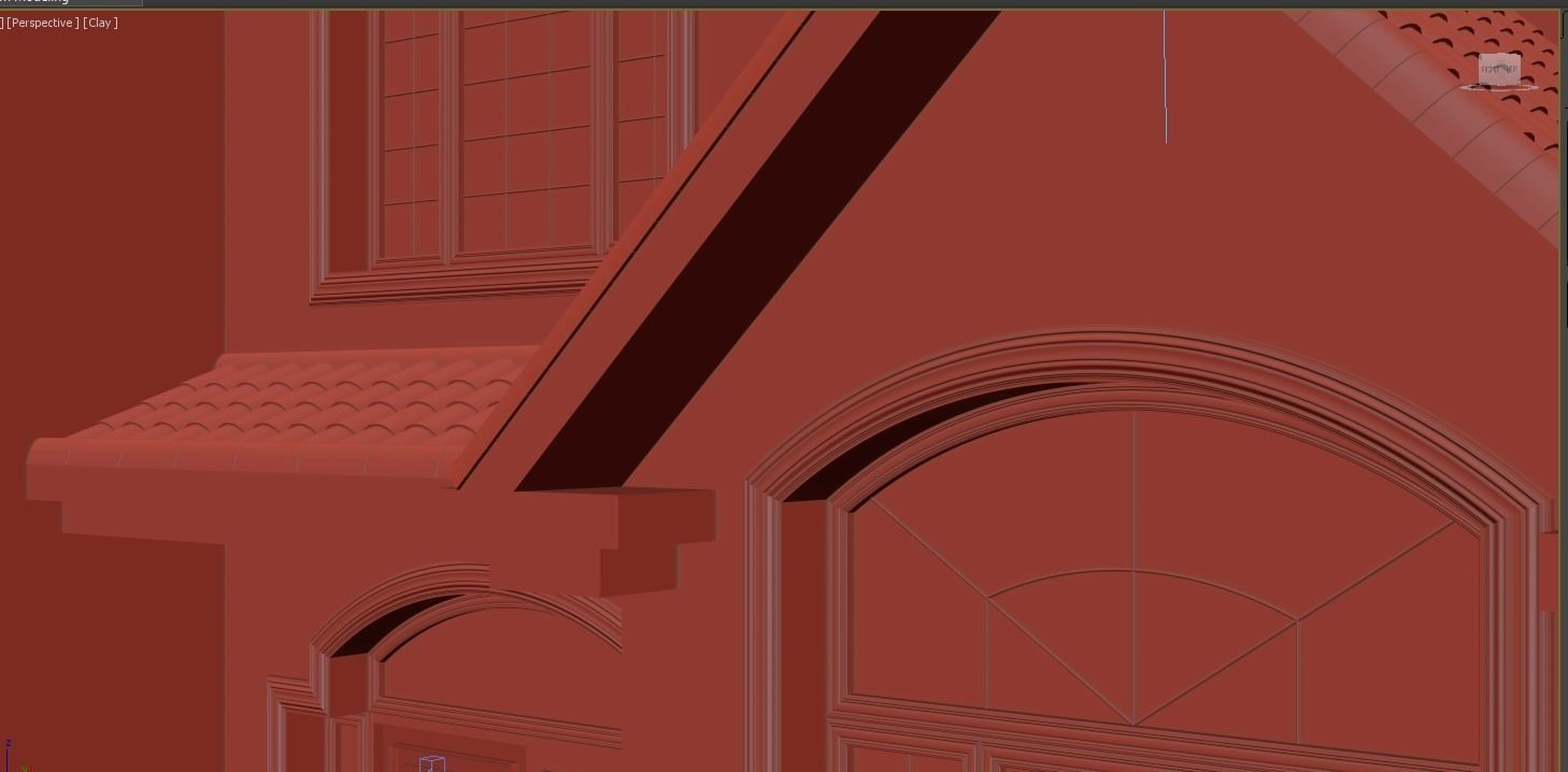 Villa house design Low-poly 3D model_8