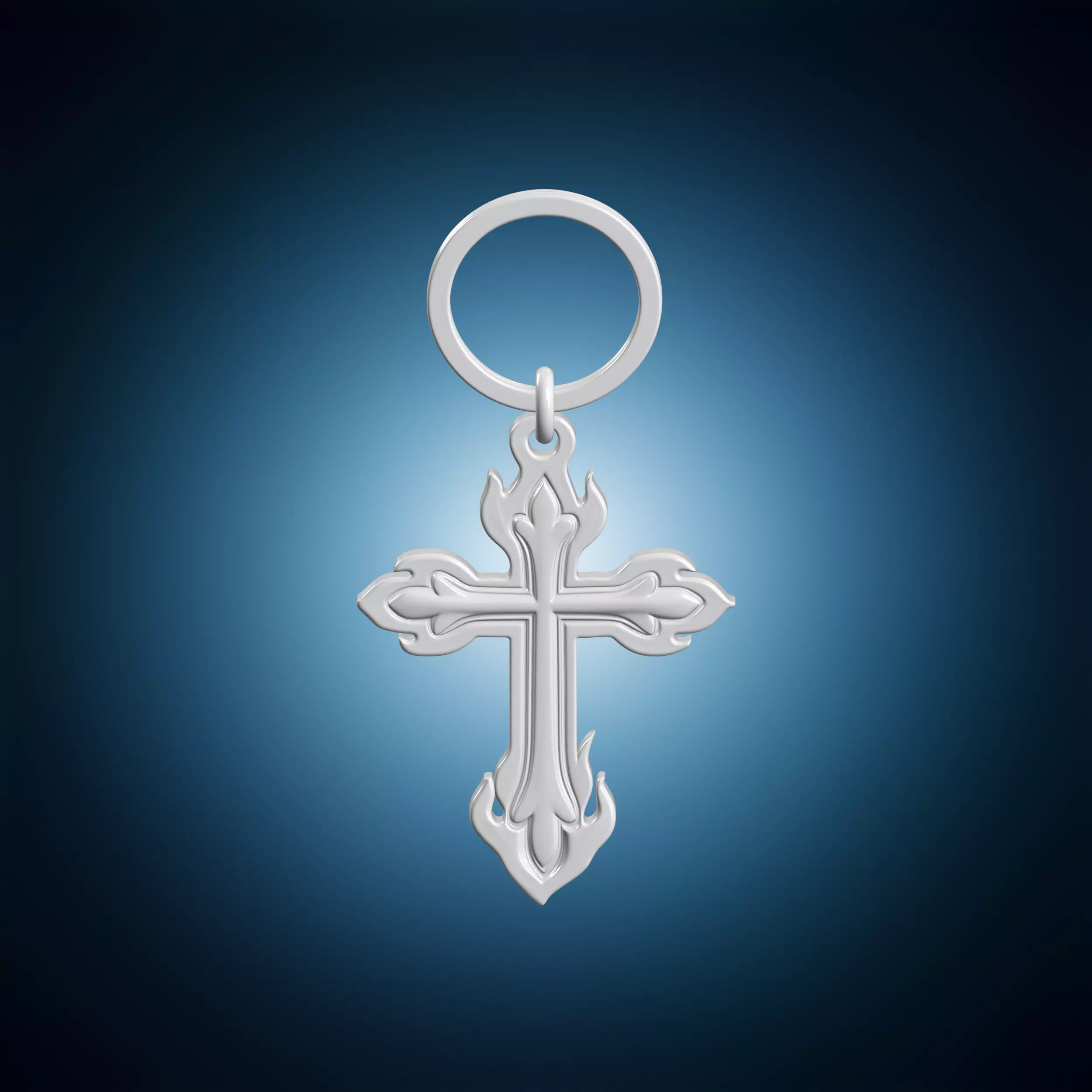 Caravaca Flame Keychain 3D Printable 3D print model