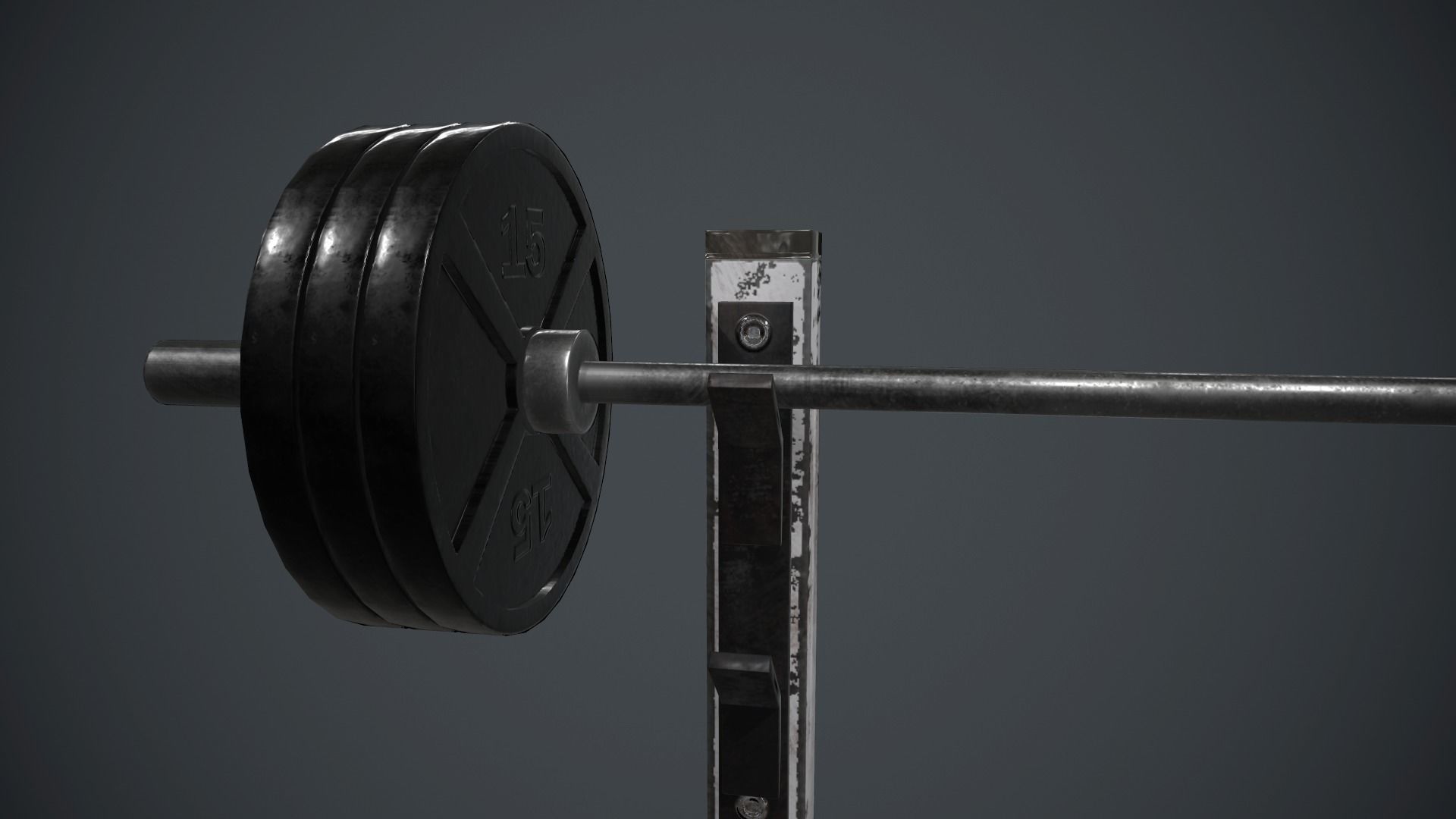 Weight Bench PBR Game Ready Low-poly 3D model_9