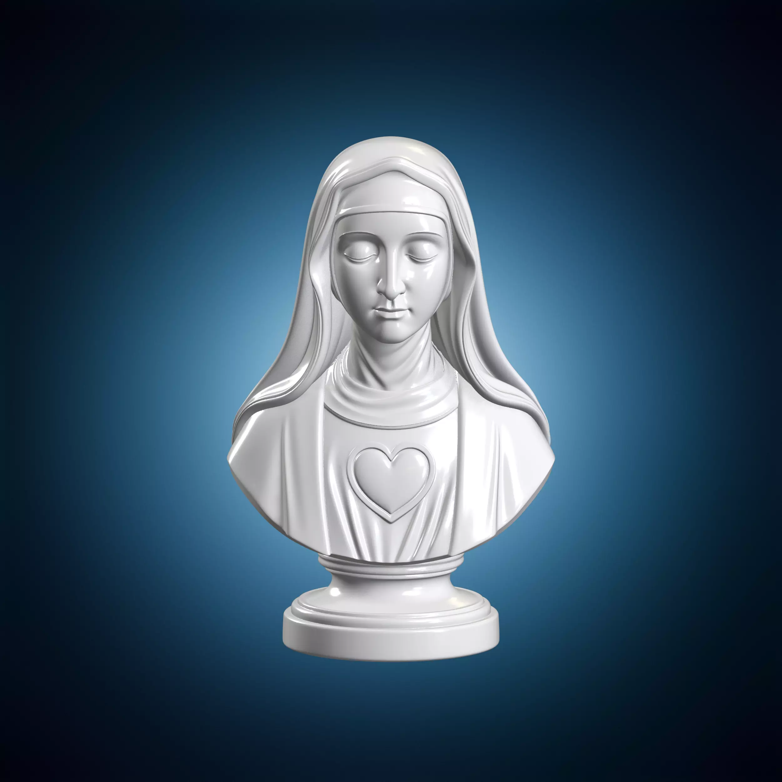 Saint Teresa Bust 3D Print Model 3D print model