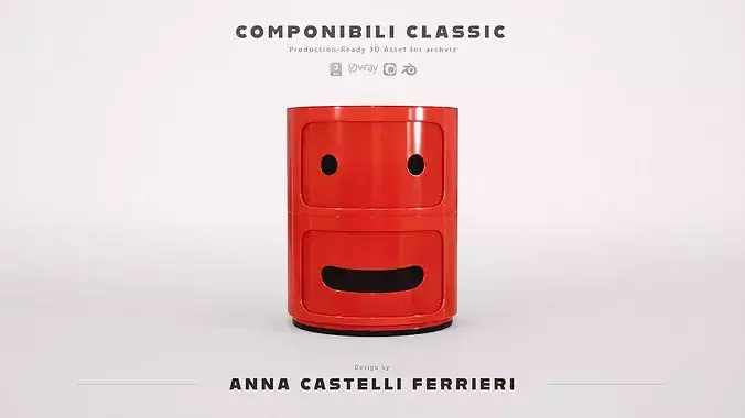 Kartell Componibili Smiling Face Kids Nightstand 2