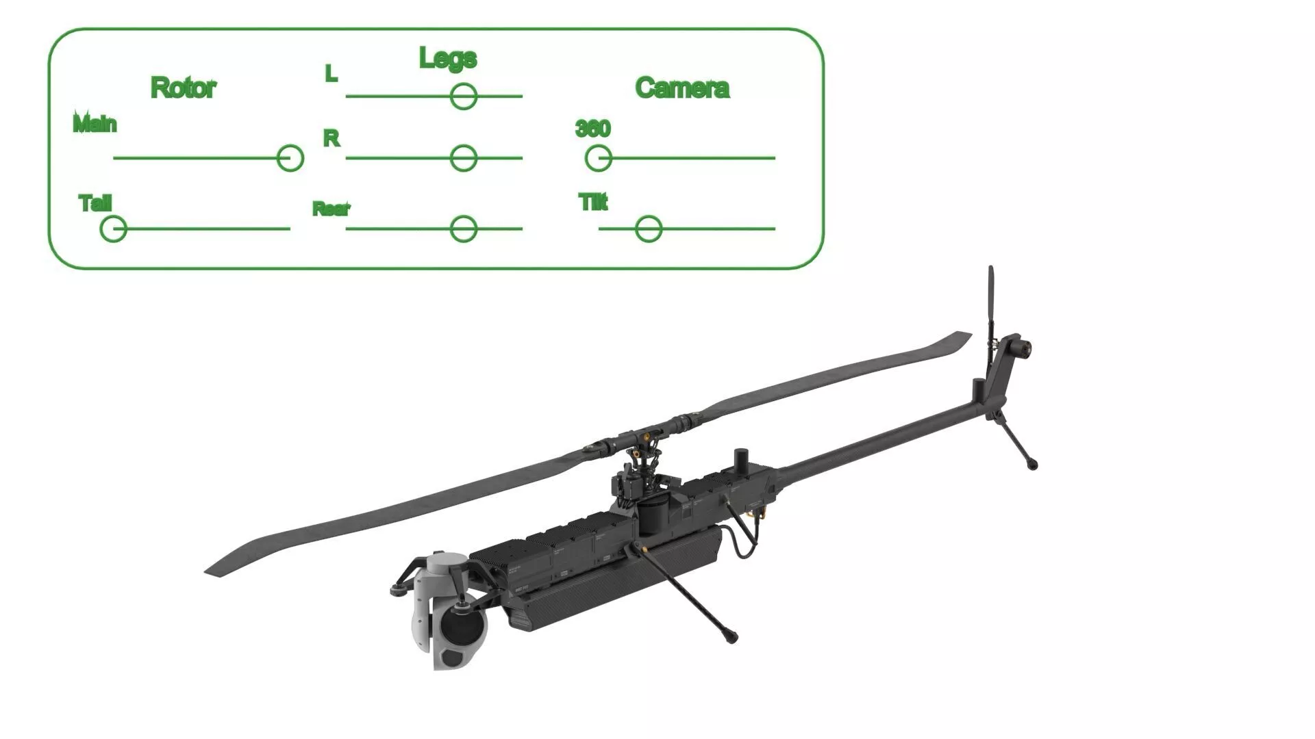 US Army Ghost-X Military Drone Rigged for Maya 3D model