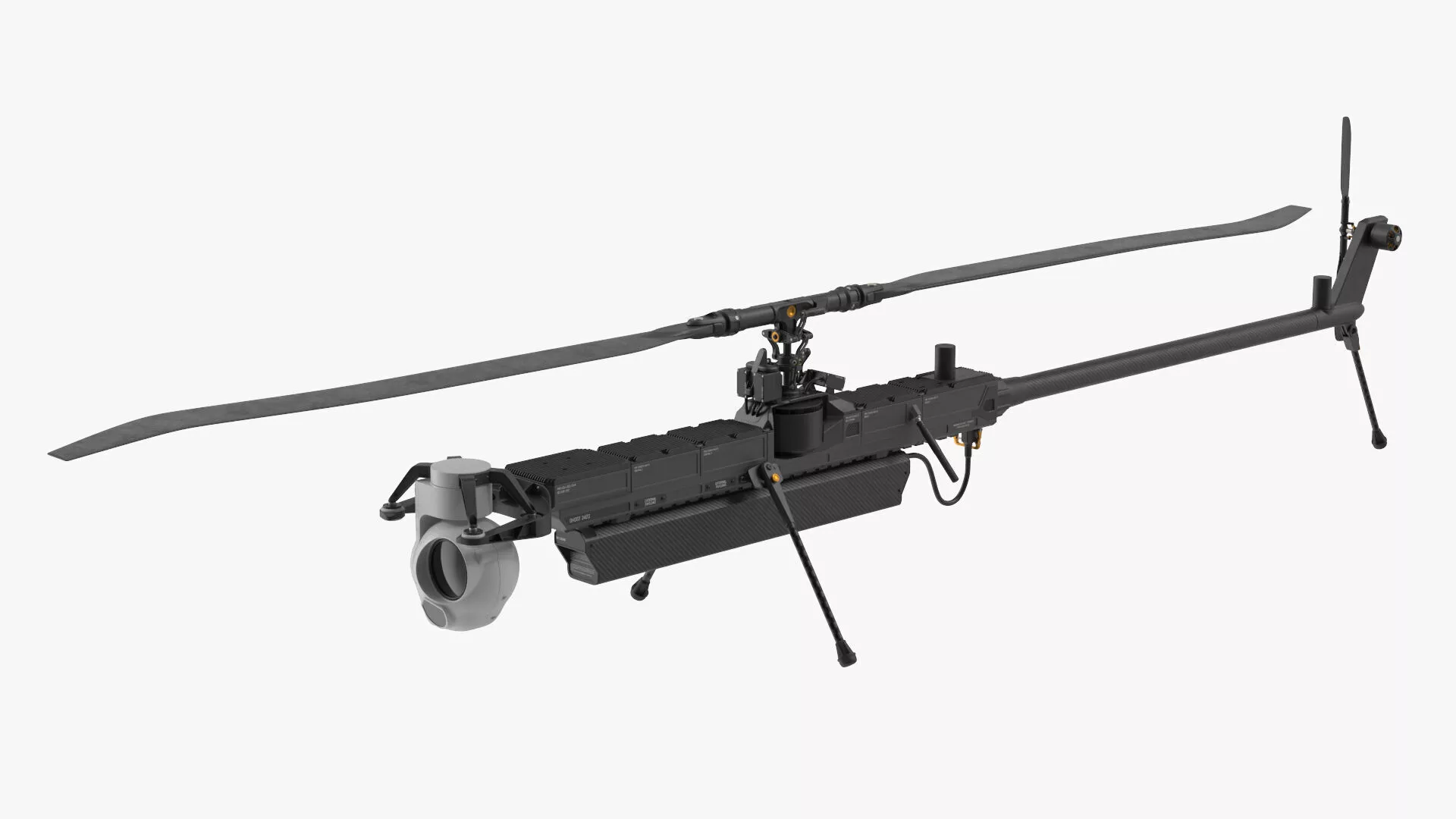 US Army Ghost-X Military Drone Rigged for Cinema 4D 3D model