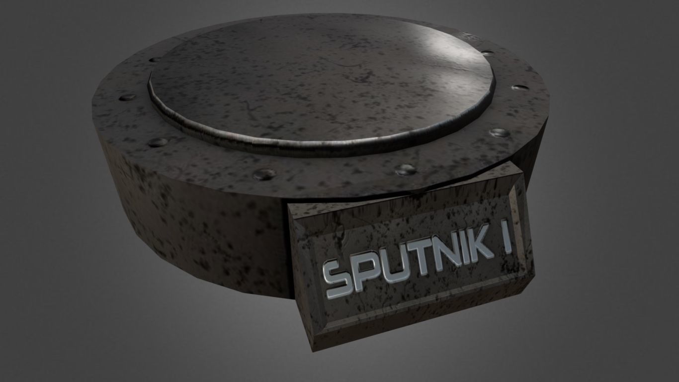 Sputnik 1 Replica Low-poly 3D model_14