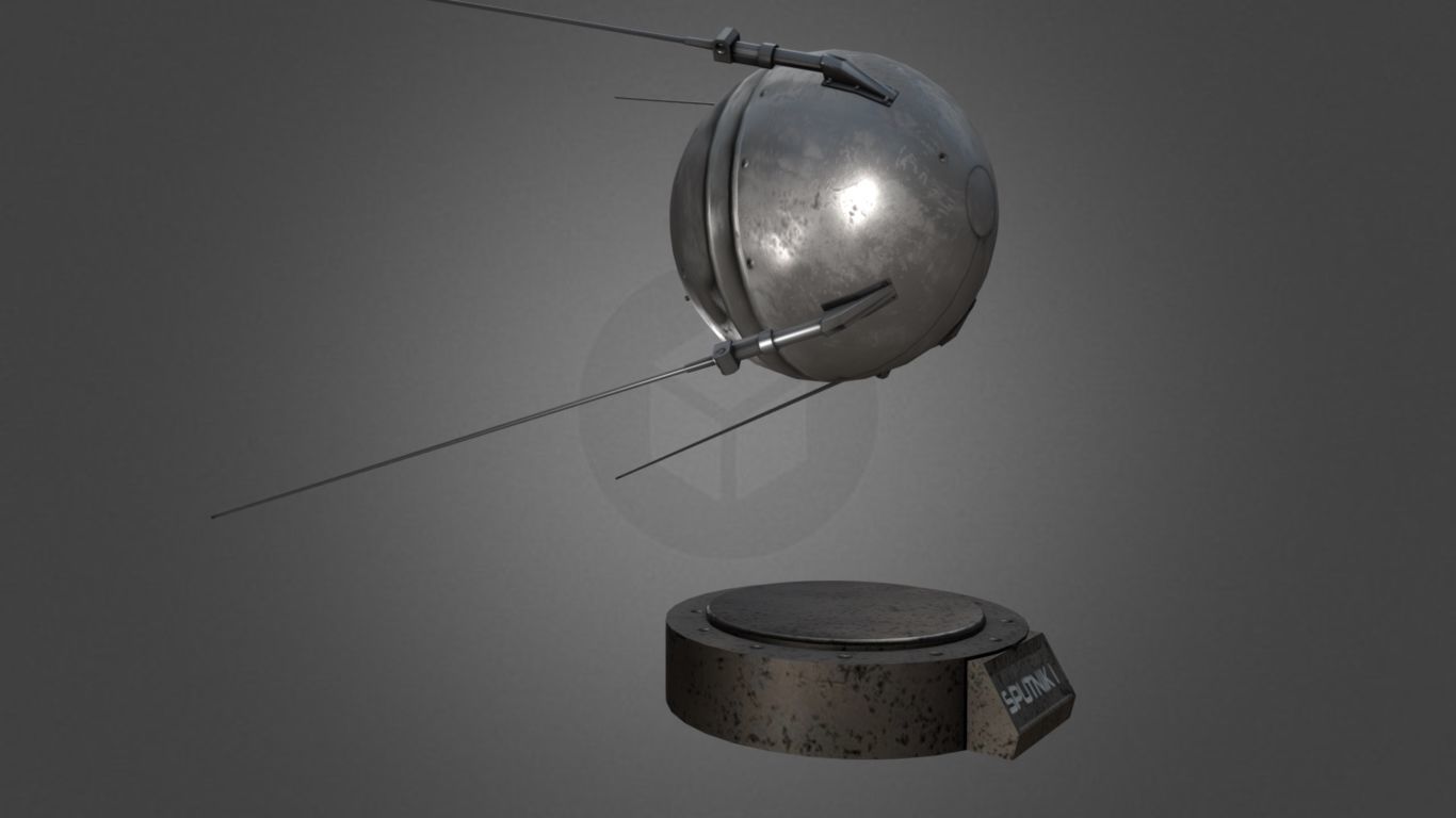 Sputnik 1 Replica Low-poly 3D model_18