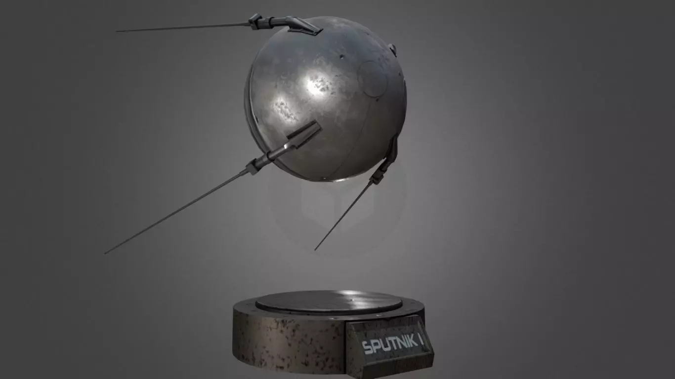 Sputnik 1 Replica Low-poly 3D model_0