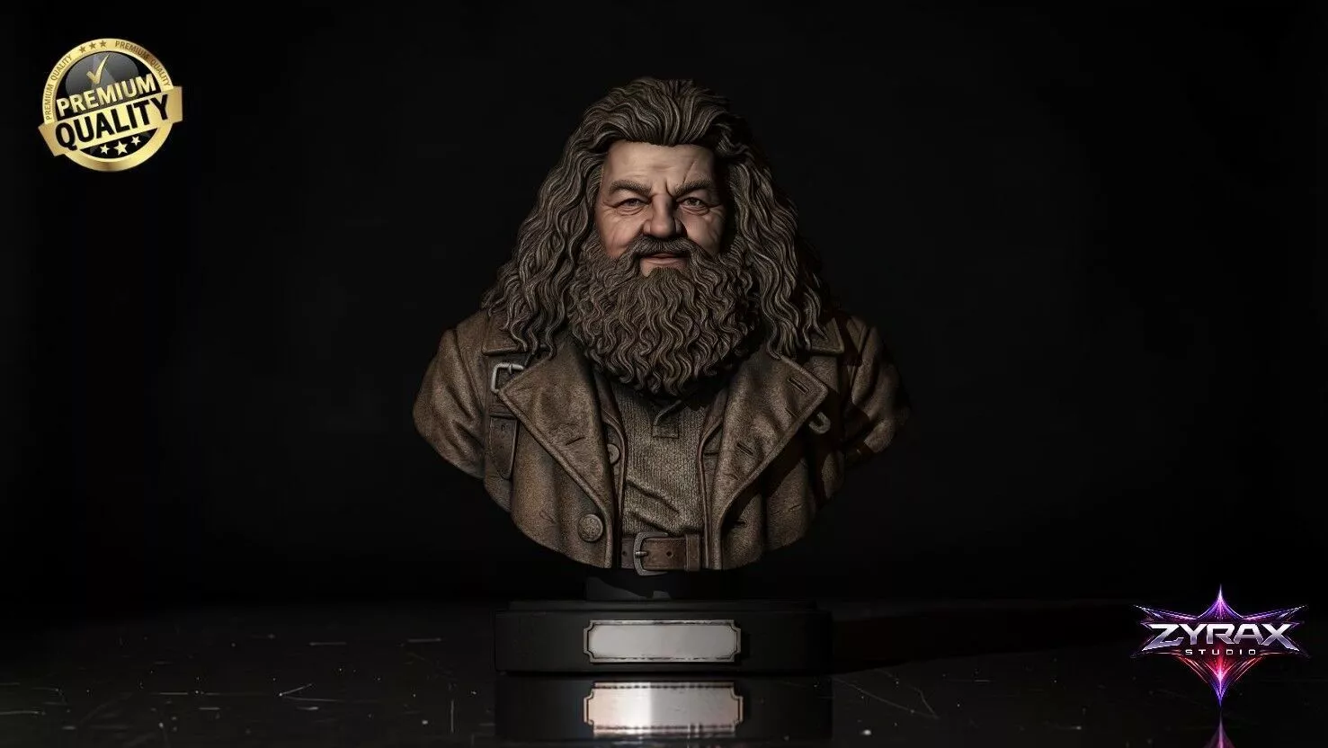 Hagrid Bust STL Harry Potter 3D Print Sculpture 3D print model