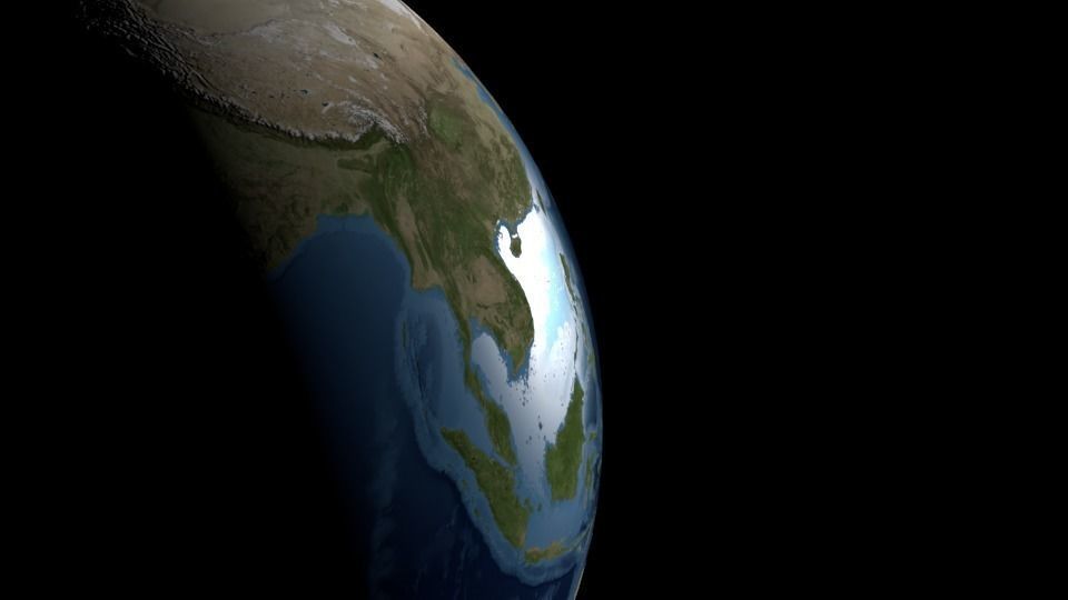 Earth from space Free 3D model