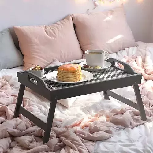 Breakfast on Folding Bed Tray Table 3D model 2