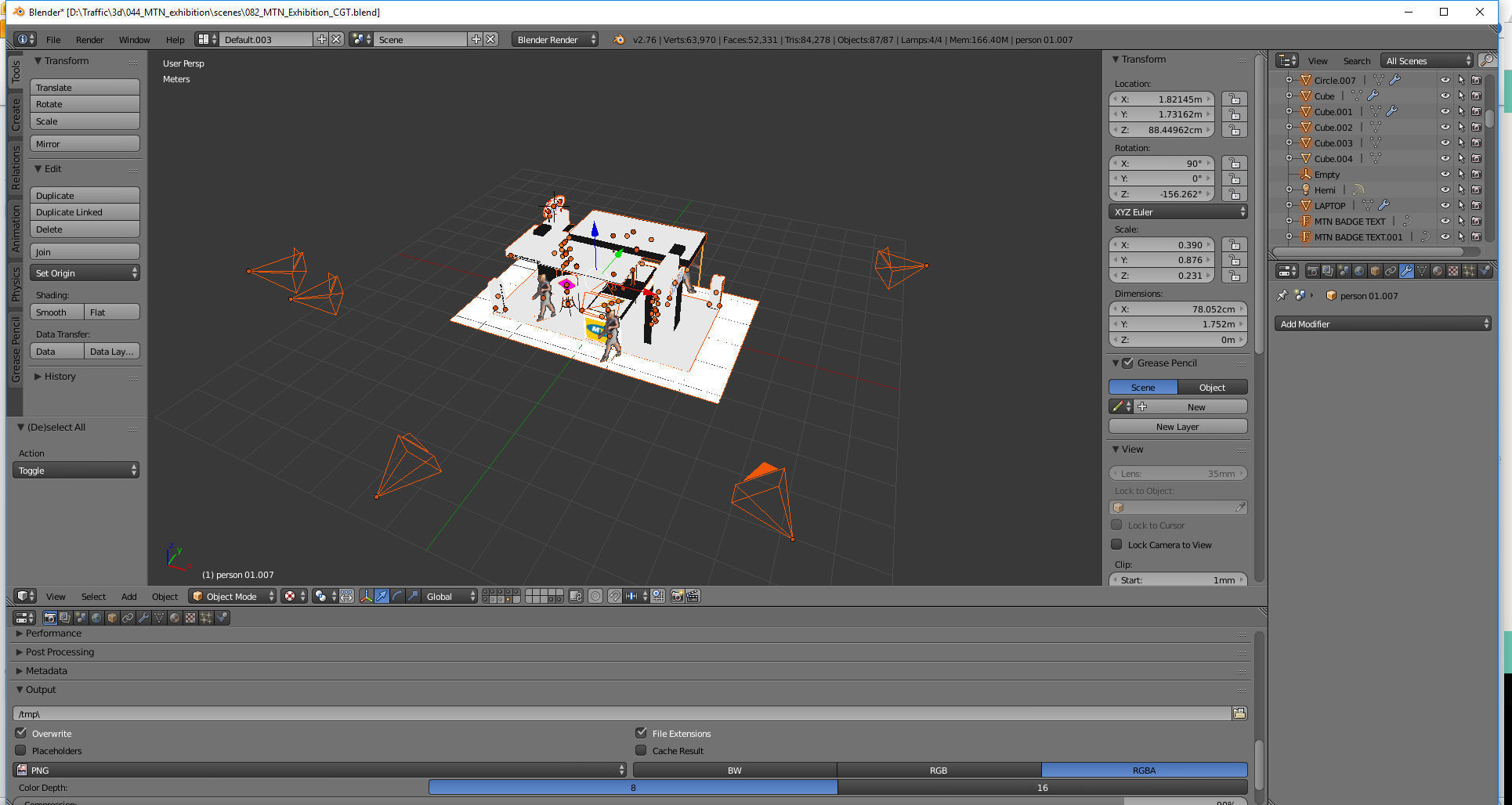 MTN Moblie exhibition area for trade show 3D model_7
