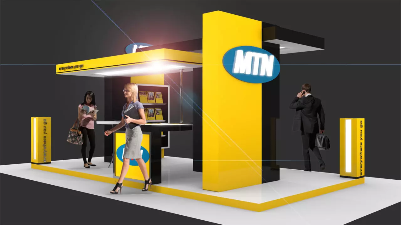 MTN Moblie exhibition area for trade show 3D model_0