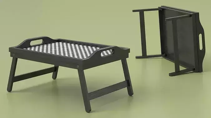 Folding Bed Tray Table 3D model 5