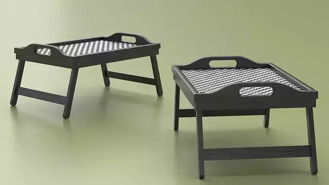 Folding Bed Tray Table 3D model 4