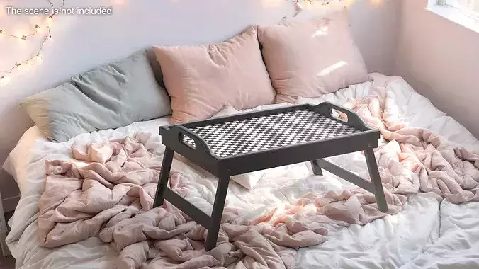 Folding Bed Tray Table 3D model 2