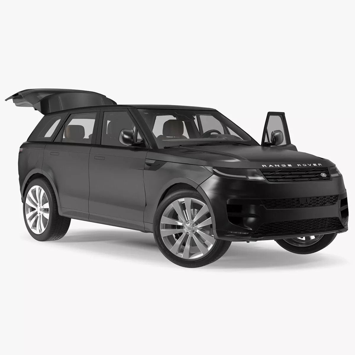2023 Range Rover Sport Black Rigged for Cinema 4D 3D model