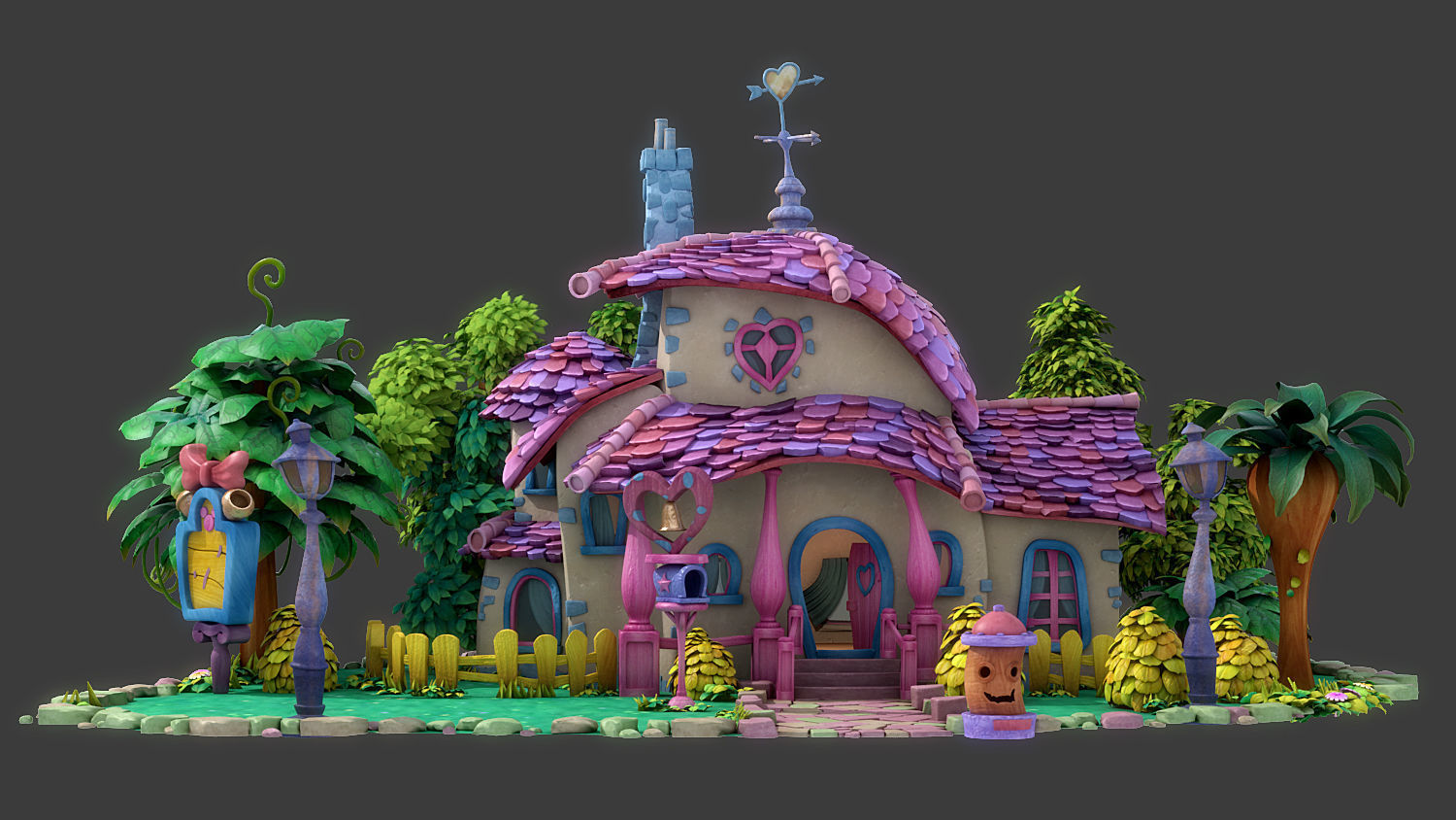 Fantasy Cartoon House 3D model_8