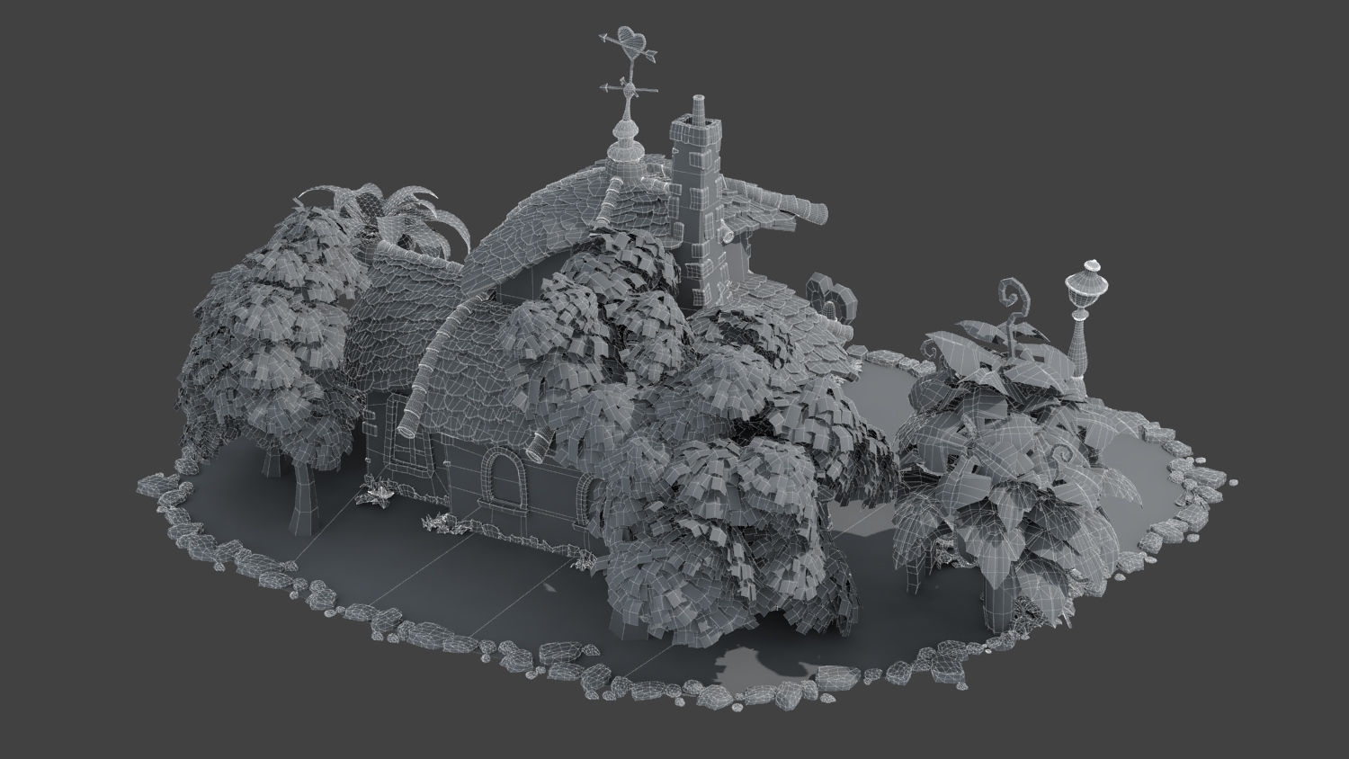 Fantasy Cartoon House 3D model_11