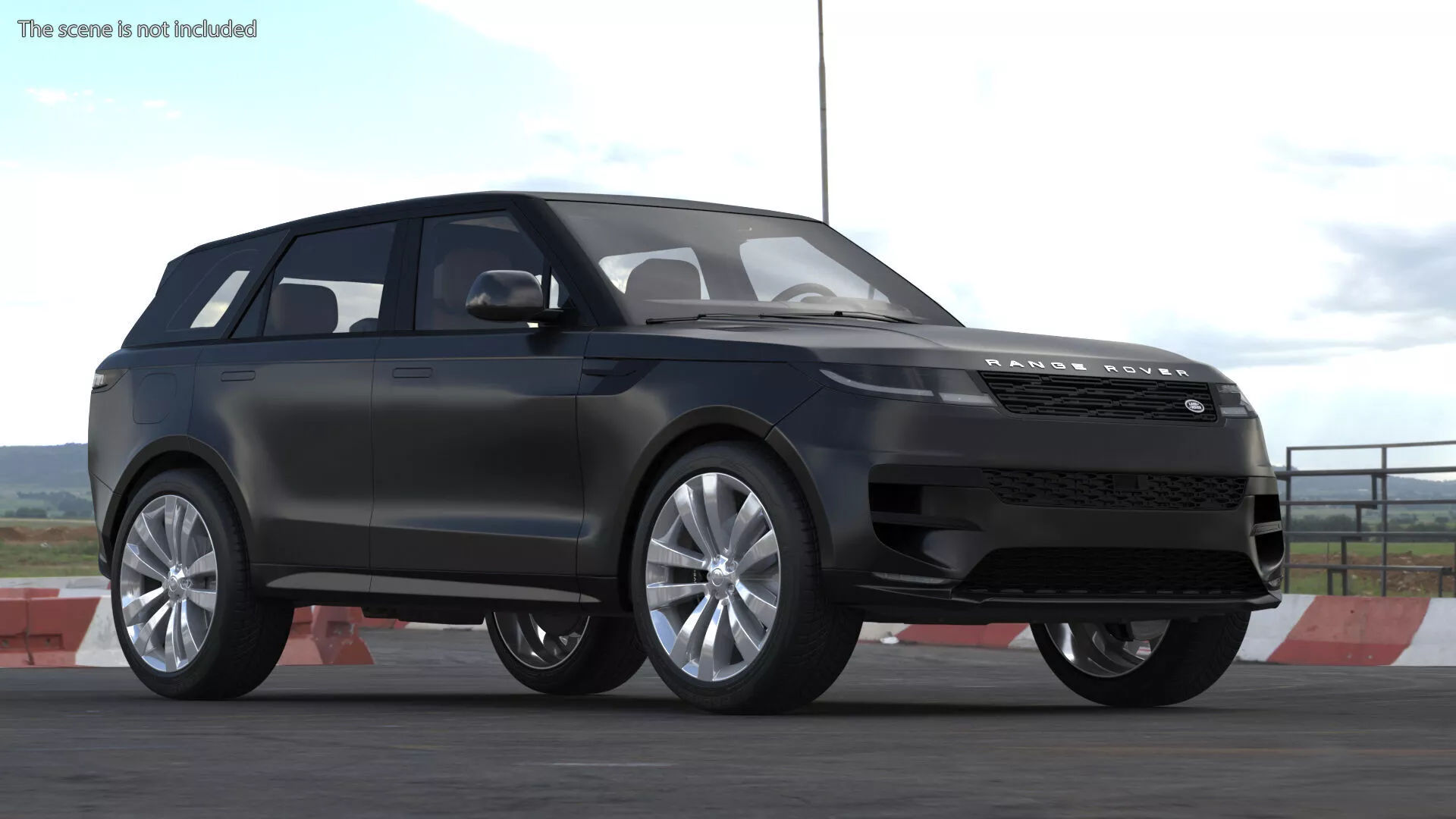 2023 Range Rover Sport Black Rigged for Maya 3D model