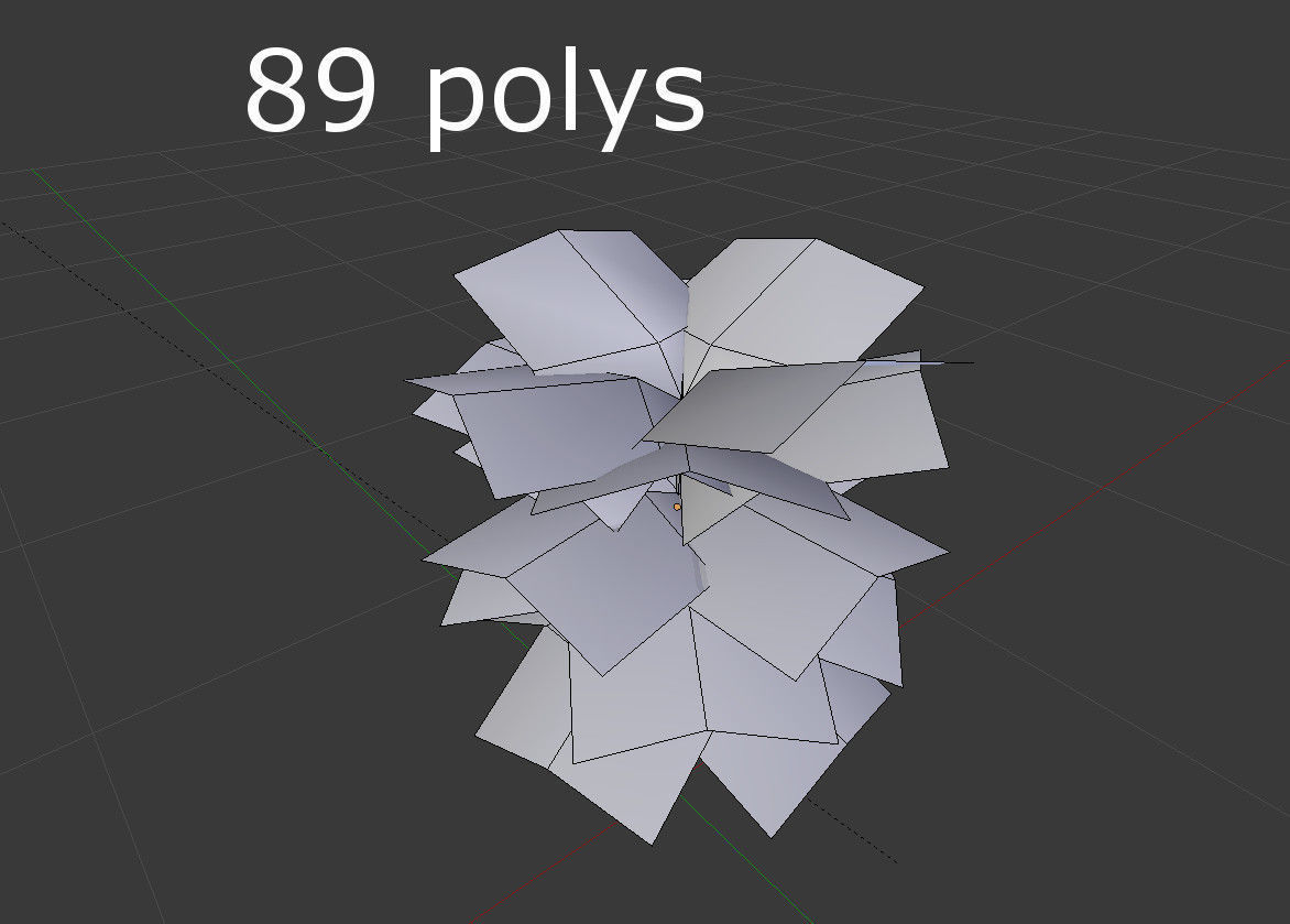 pot plant low poly Low-poly 3D model_1
