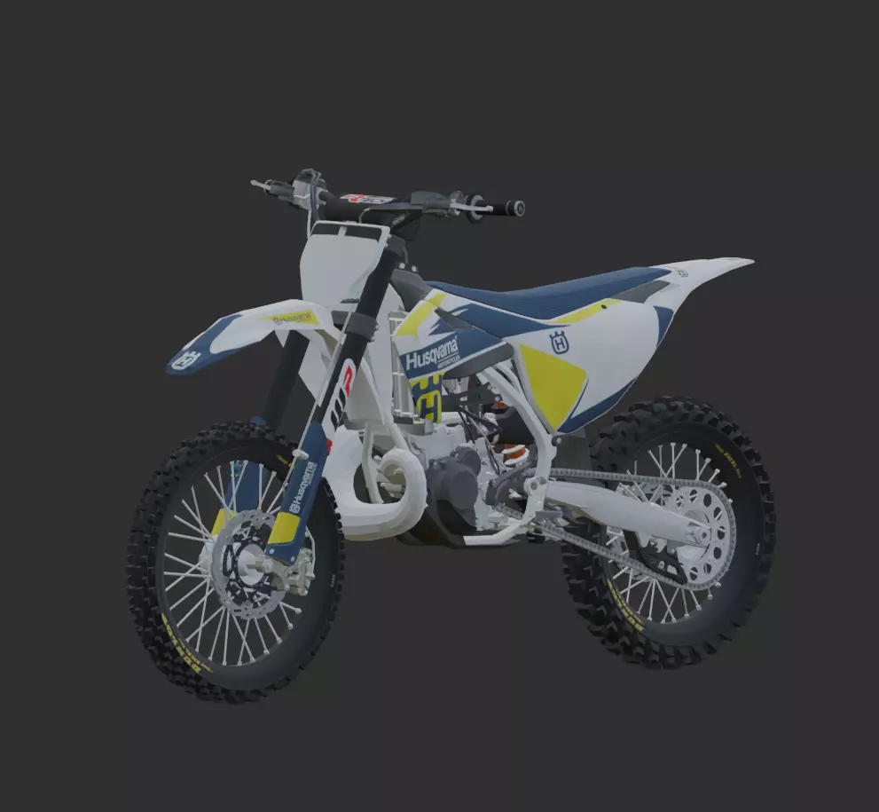 Husqvarna TC250 2018 3D Printable STL Model Motocross Motorcycle 3D print model