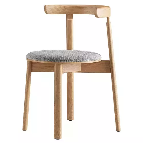 Lunar Chair Trefoil Table 3D model 2