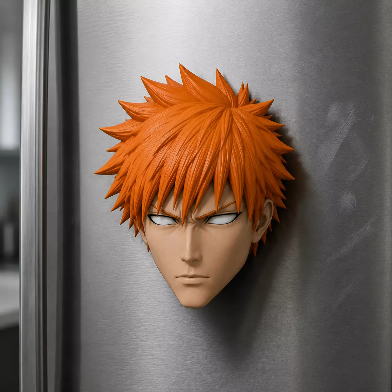 Ichigo Head Magnet Decor STL Model 3D print model