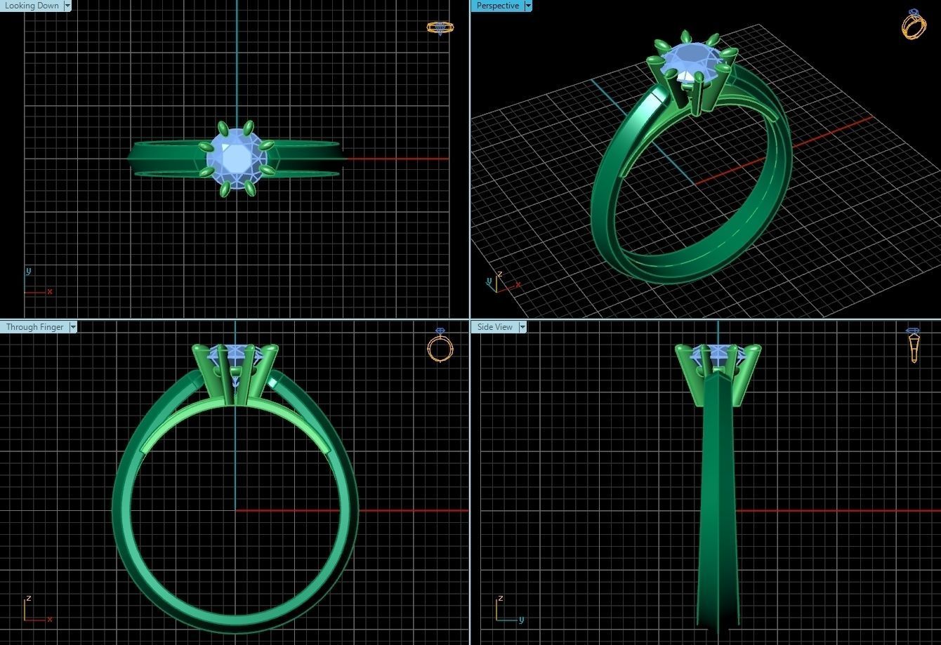 Ring R0075  3D print model_3