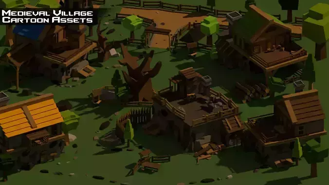 Medieval Exterior Pack - Cartoon Poly Pack