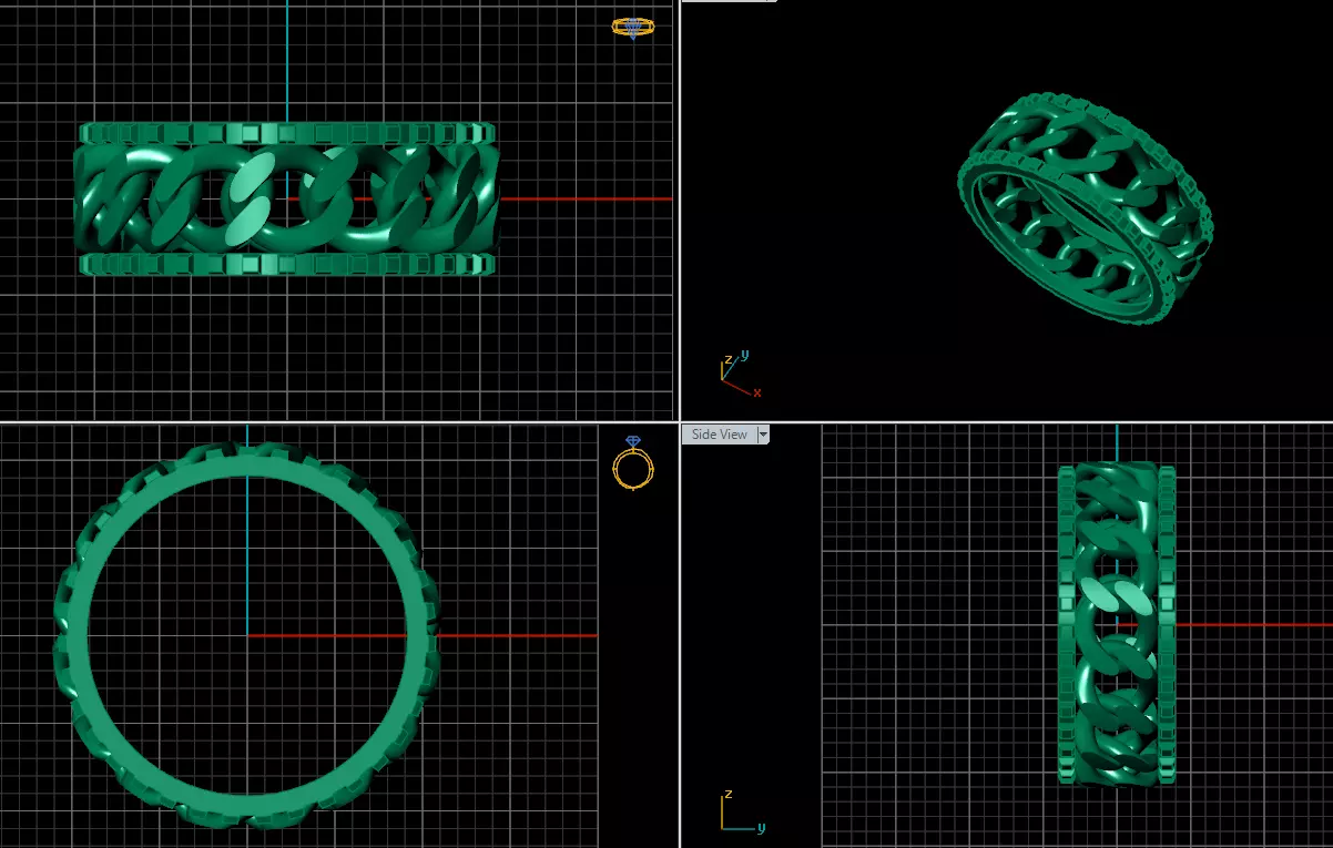 ring jewelry diamond 3D 3dm 3D print model