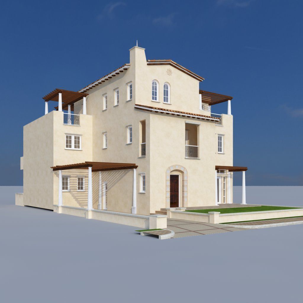 Villa 450SqYds 3D model_1