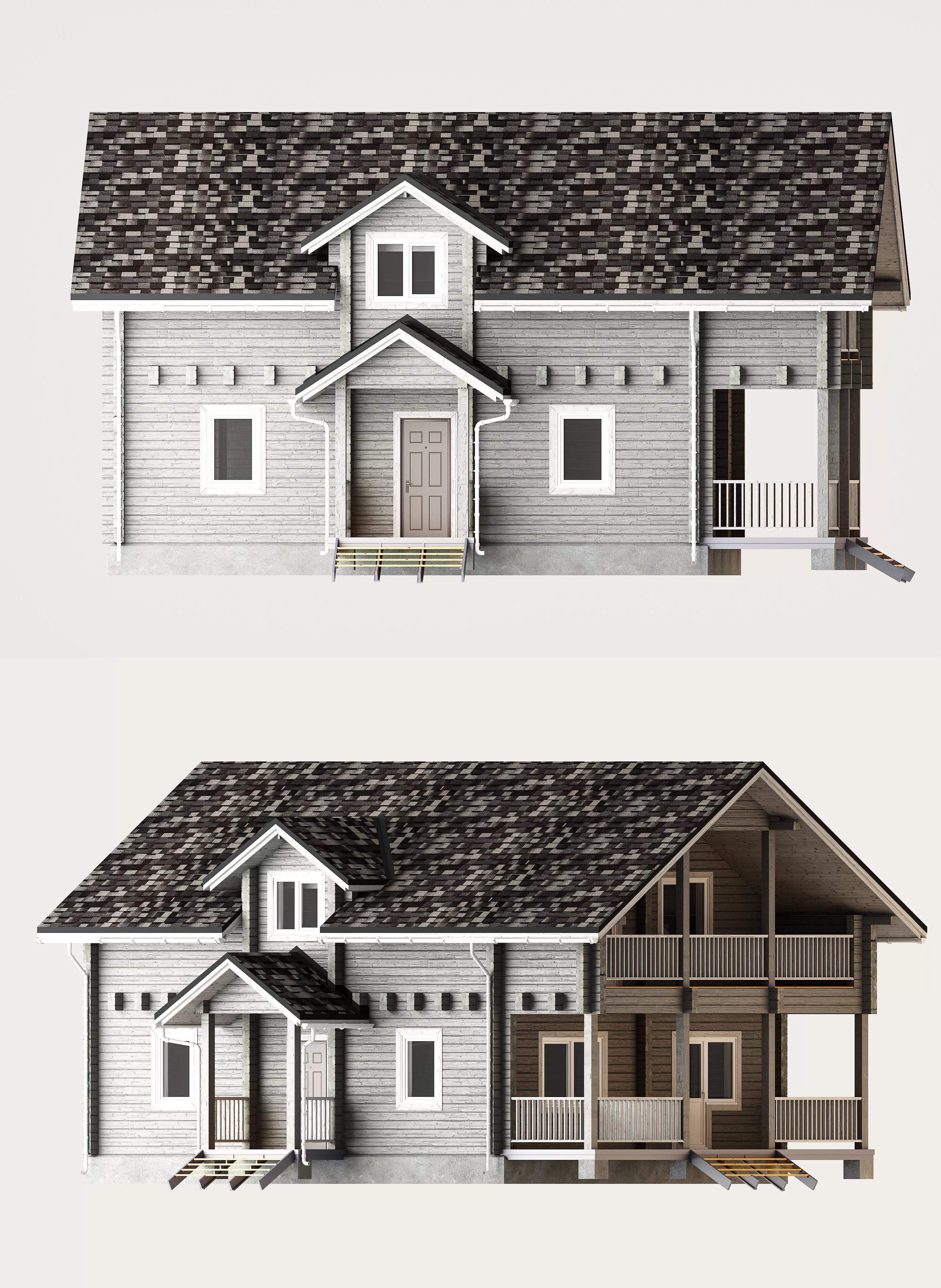 Nordic single-story villa 3D model