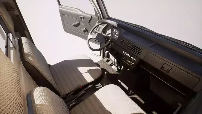 Kei Truck - Honda Acty - Game Ready Low-poly 3D model 7