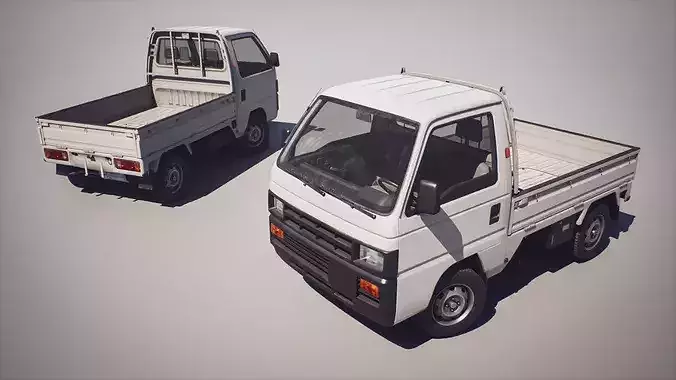 Kei Truck - Honda Acty - Game Ready Low-poly 3D model 3