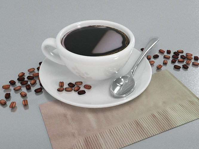 Coffee Cup 3 Coffee Textures Low-poly 3D model