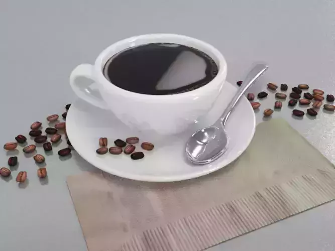 Coffee Cup 3 Coffee Textures Low-poly 3D model