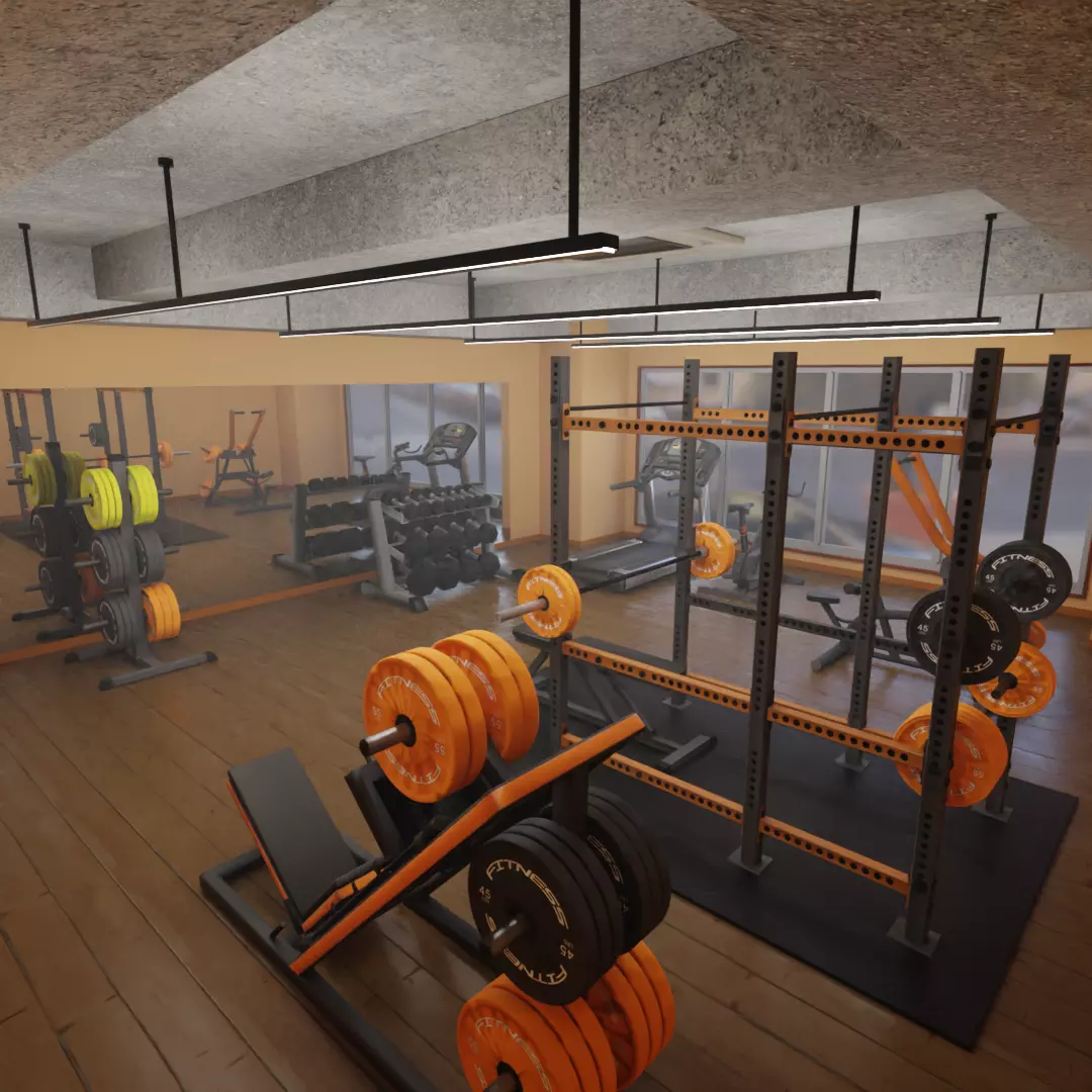 Personal Gym Room 3D model