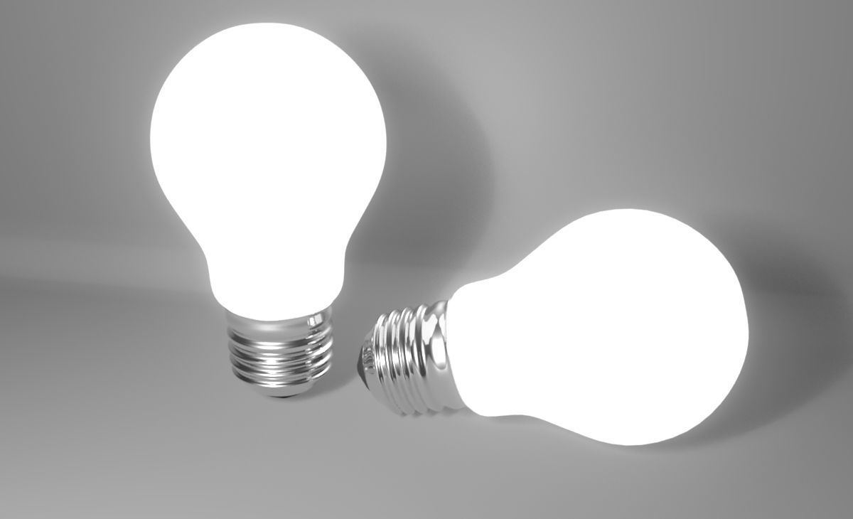 Bulb 3d model two light bulbs 3D model_3