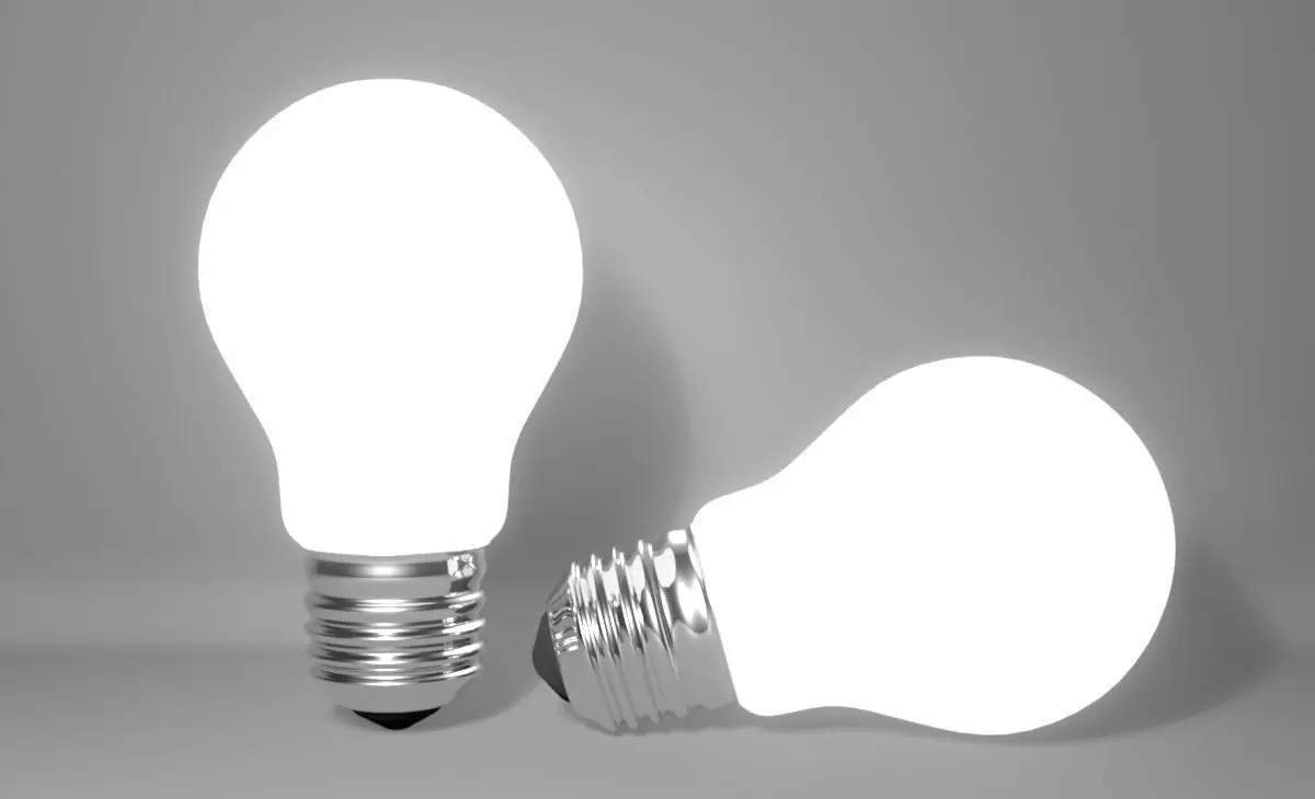 Bulb 3d model two light bulbs 3D model_0