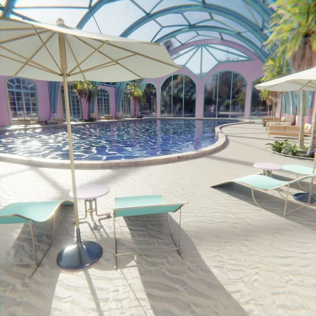 Aqua Dome Resort Pool 3D model