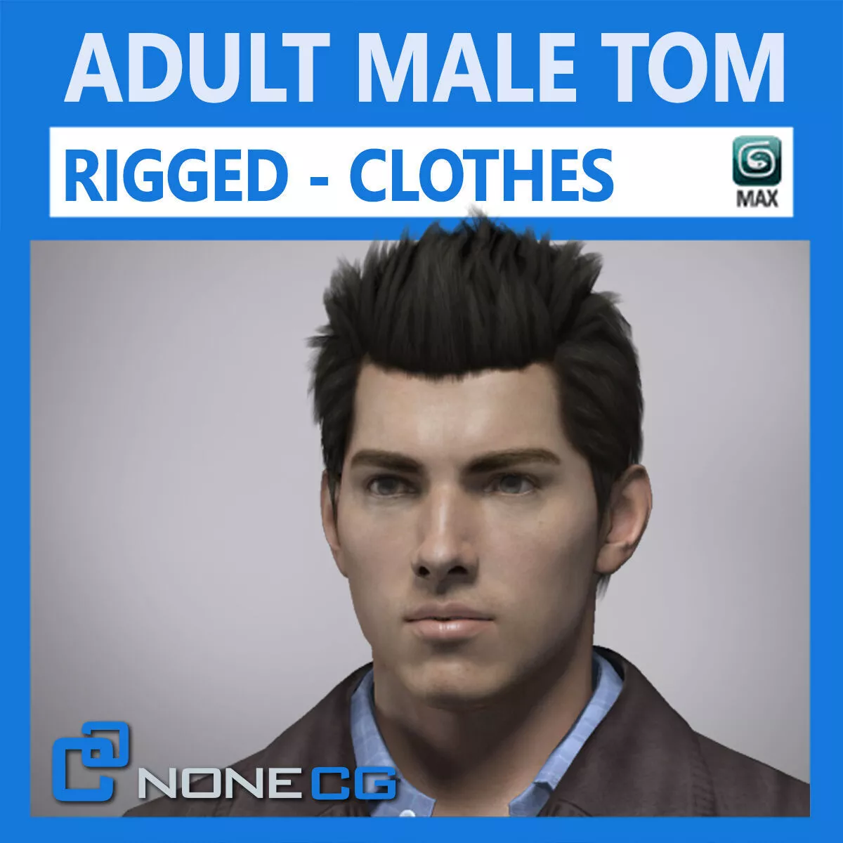 Adult Male Tom Rigged with Clothes Low-poly 3D model