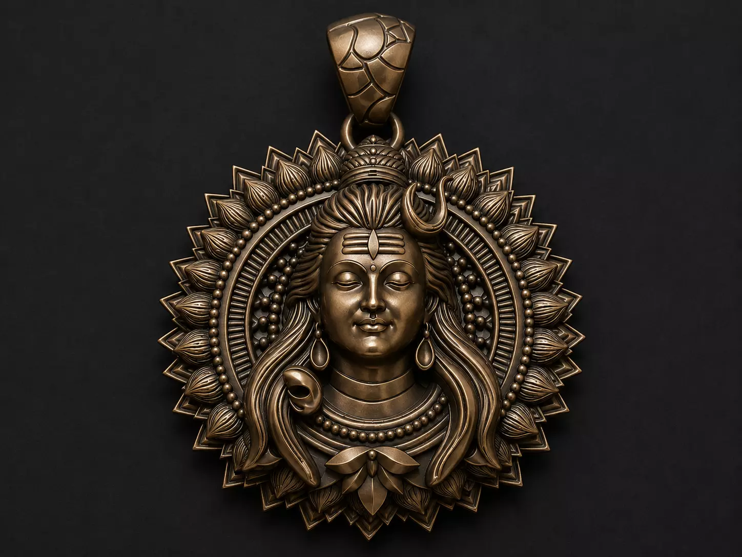 Pendant Lord Shiva Pendant Shiv Bhagwan Pendant Shivji 3D print model