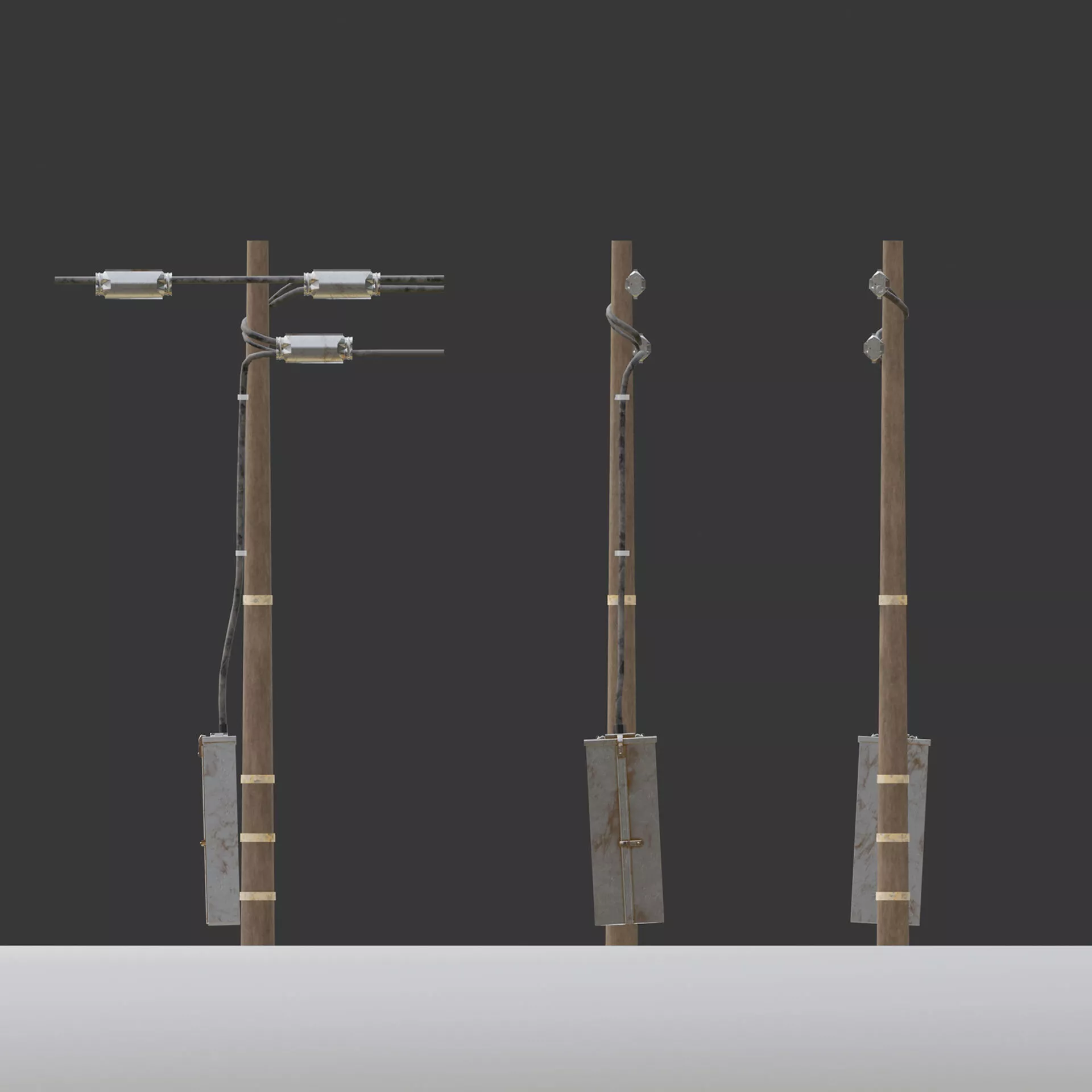Electric pole Free low-poly 3D model