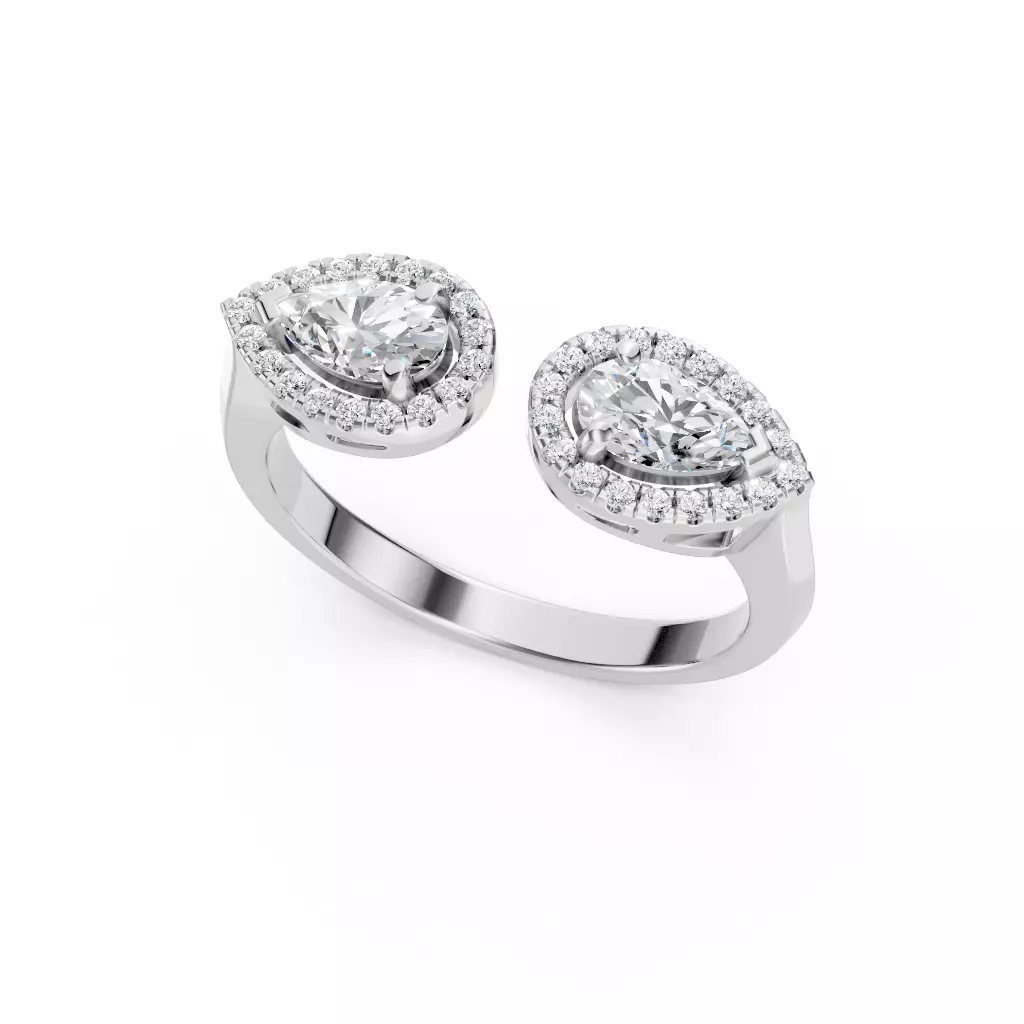 Double Pear Ring 3D print model