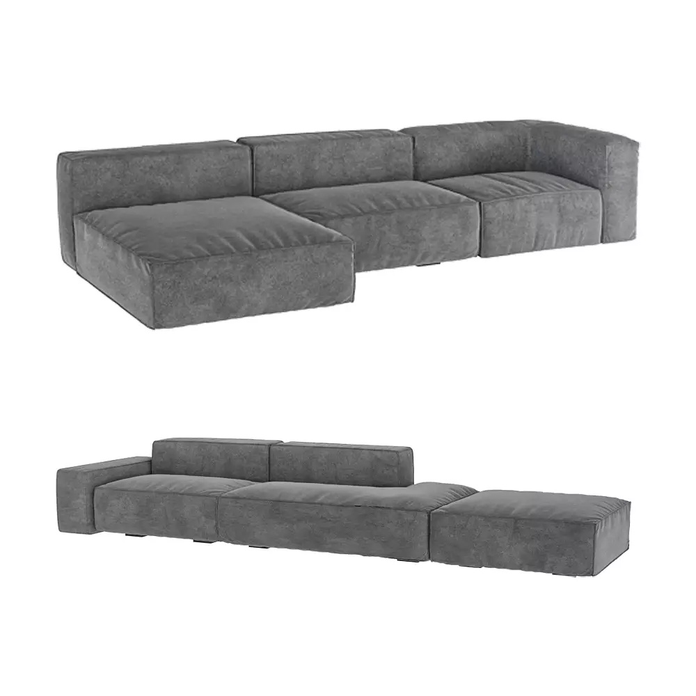 Modular sofa Ossen 2 Low-poly 3D model