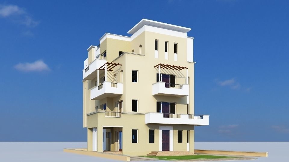 Mediterranean Villa 3D model_1