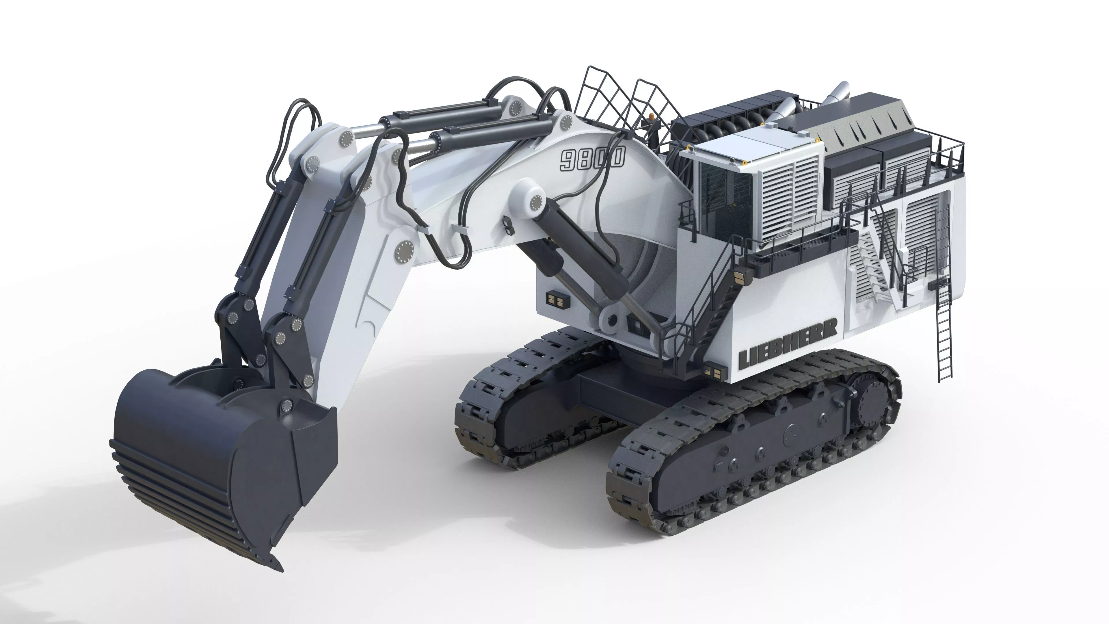 Liebherr R9800 G6 Mining Excavator Low-poly 3D model